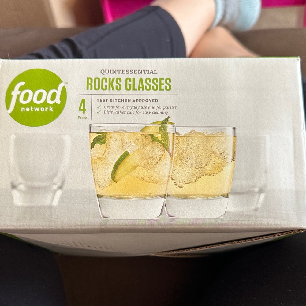 Food Network Rocks Glasses Set of 4